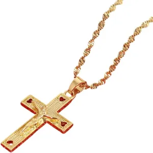 New 2025 Unisex Jesus Pendant Necklaces For Women Gold Color Religious Jewellery Love Me Gifts Decoration Jewelry Luxury With You Accessories Trendy Creative For Women And Men