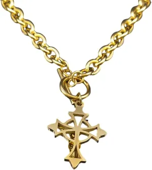 New 2026 Arrive Unisex Fashion Jesus Cross Pendant Jewelry Set For Women Men Stainless Steel Gold Plated Crucifix Religious Necklaces Decoration Luxury With You Accessories Trendy For Women And Men
