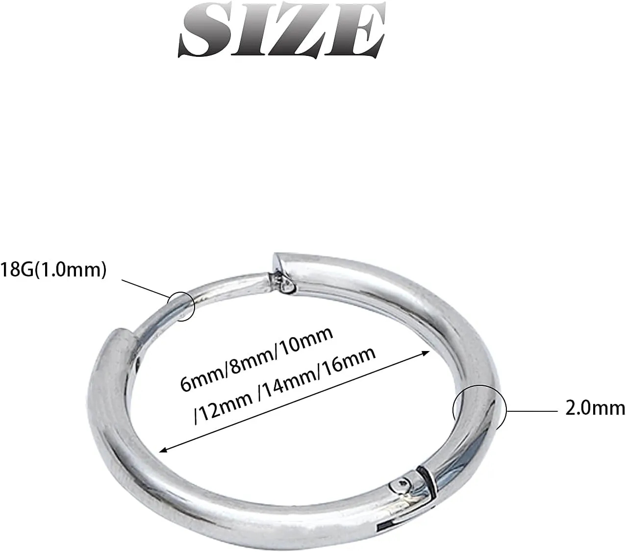 NEWITIN 12 Pairs Surgical Stainless Steel Hoop Earrings for Men Hypoallergenic Earring Huggie Cartilage Hoop Earring Set Colorful Small Hoop Earrings for Women Men