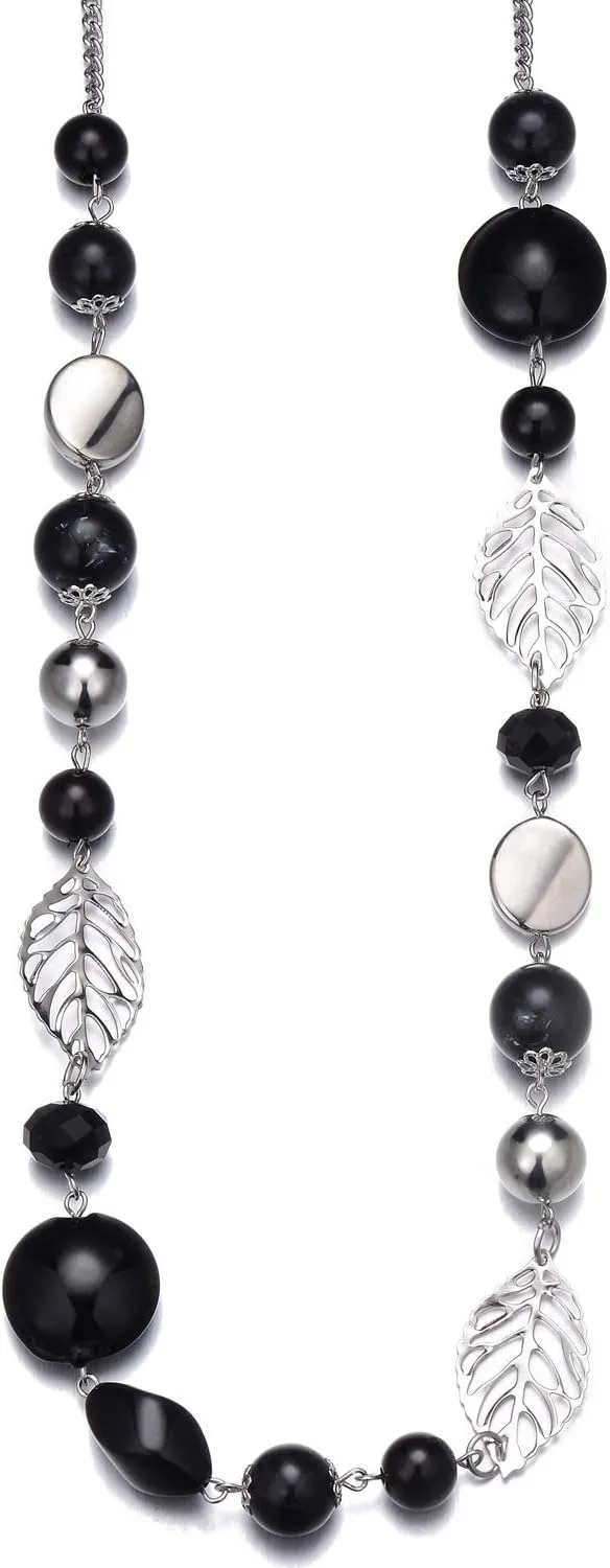PEARL&CLUB Long Beaded Necklaces For Women - Sweater Chain Fashion Jewelry Necklace Gifts For Women