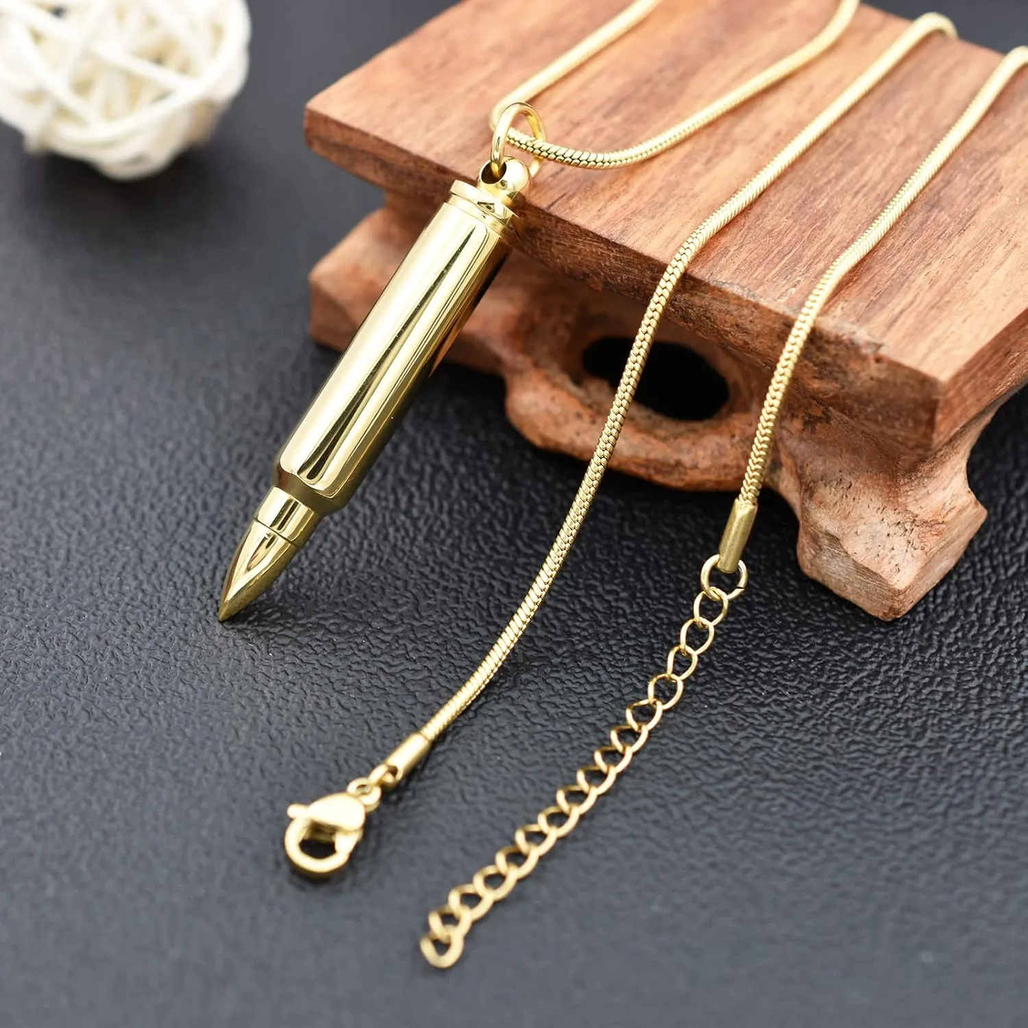 Personalized Custom Bullet Urn Necklaces for Ashes 316L Stainless Steel Bullet Memorial Keepsake Pendant Cremation Ash Urn Necklace for Women Men Keepsake Gift