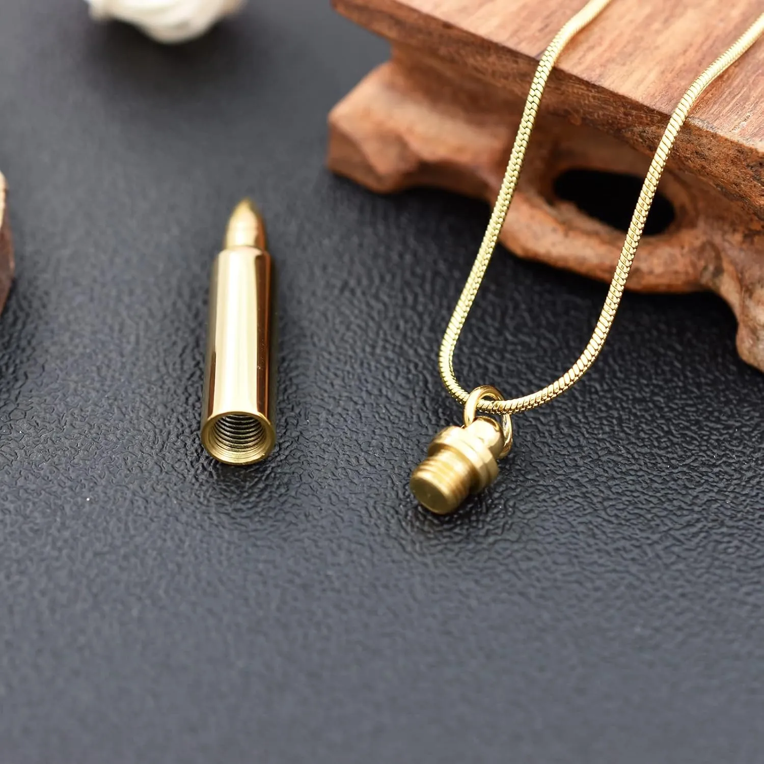 Personalized Custom Bullet Urn Necklaces for Ashes 316L Stainless Steel Bullet Memorial Keepsake Pendant Cremation Ash Urn Necklace for Women Men Keepsake Gift