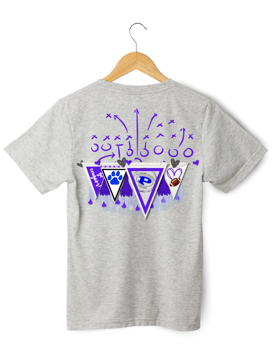 Piedmont Cougars Football Tee