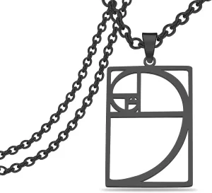 PLITI Golden Ratio Necklaces Geometic Gift Mathematics Gift Fibonacci Sequence Ratio Symbol Pendant For Math Lover