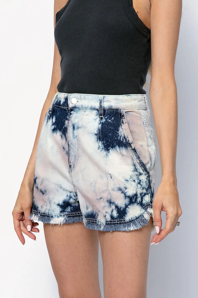 Popi Shorts in Blue and Pink Multi