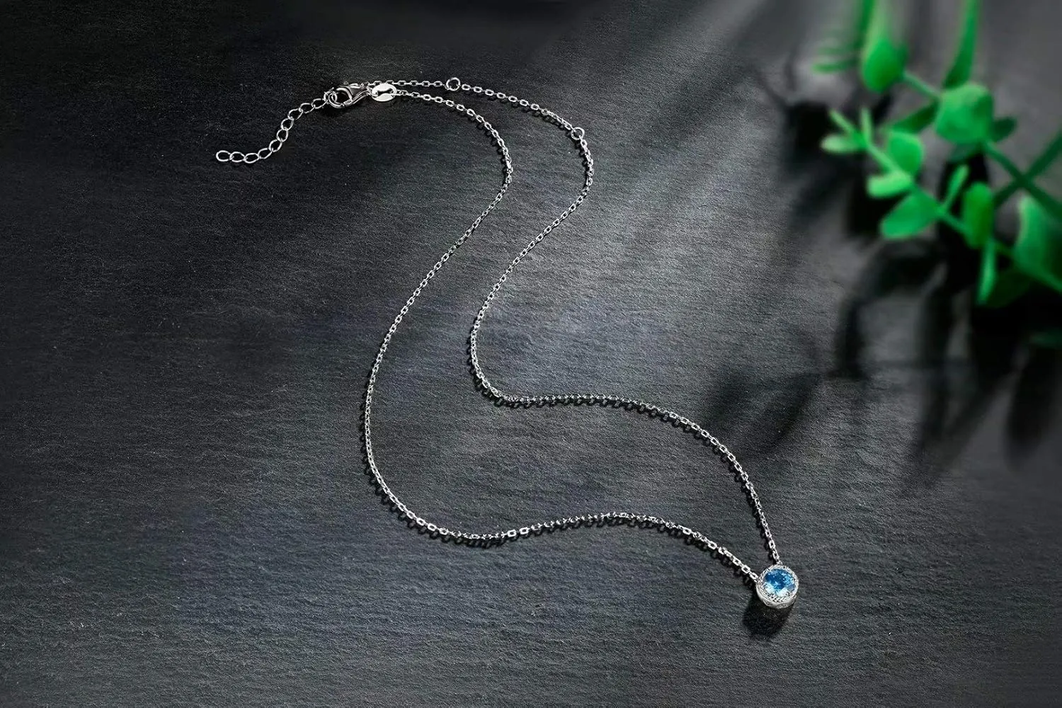 Presentski Birthstone Necklace for Women Sterling Silver 925 Solitaire Pendant Dainty Necklace Birthday Gifts for Women Birthstone Necklaces for Mom