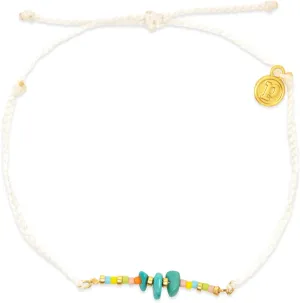 Pura Vida Anklet Solana Seed Bead Anklet Beaded Ankle Bracelet for Women - White