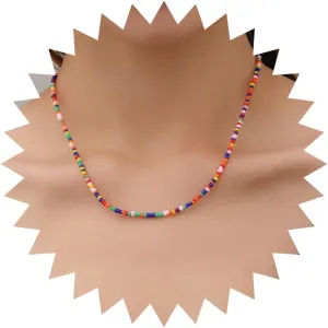 Rainbow Boho Beaded Choker Necklace, Women & Young Ladies, Female, Alloy, Choker Necklace, Necklace