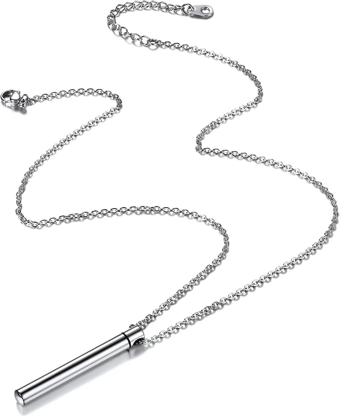 Richsteel Urn Necklaces for Ashes for Women Men Cremation Pendant Necklace for Ashes Dog/Cross Stainless Steel Memorial Jewelry