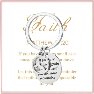 RINHOO Christian Gifts Mustard Seed Necklace for Women Move Mountains Shell Necklaces Christian Faith Jewelry for Women