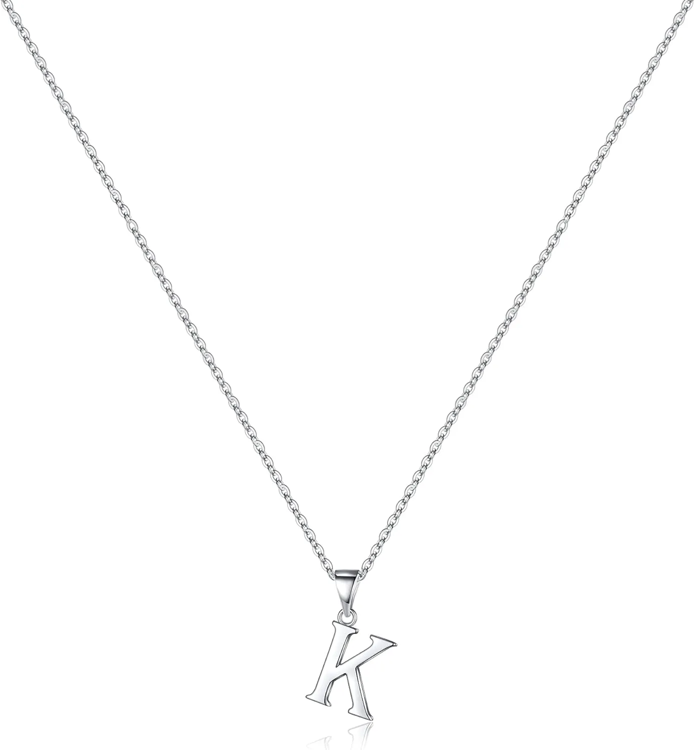 S925 Sterling Silver Initial Necklaces for Women, Dainty Hypoallergenic Initial Necklace Letter Initial Pendant S925 Sterling Silver initial Necklace for Women Jewelry Gifts