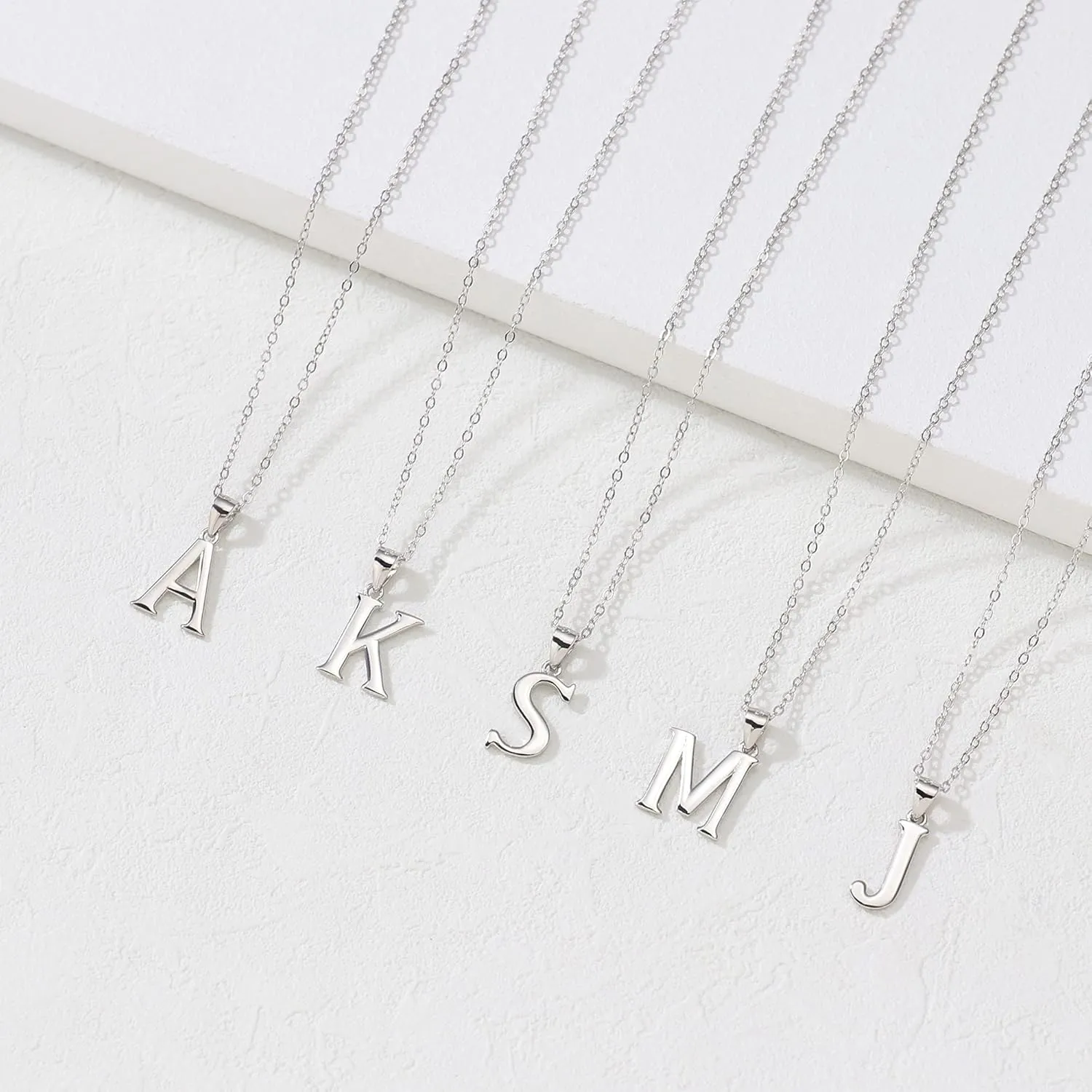 S925 Sterling Silver Initial Necklaces for Women, Dainty Hypoallergenic Initial Necklace Letter Initial Pendant S925 Sterling Silver initial Necklace for Women Jewelry Gifts