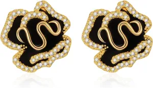 Sensitive Ears Stud Earrings for Women Flower Knot Cluster Pearl Earrings Jewelry