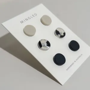 Set of 3 Studs - 15mm round studs trio pack No. 4