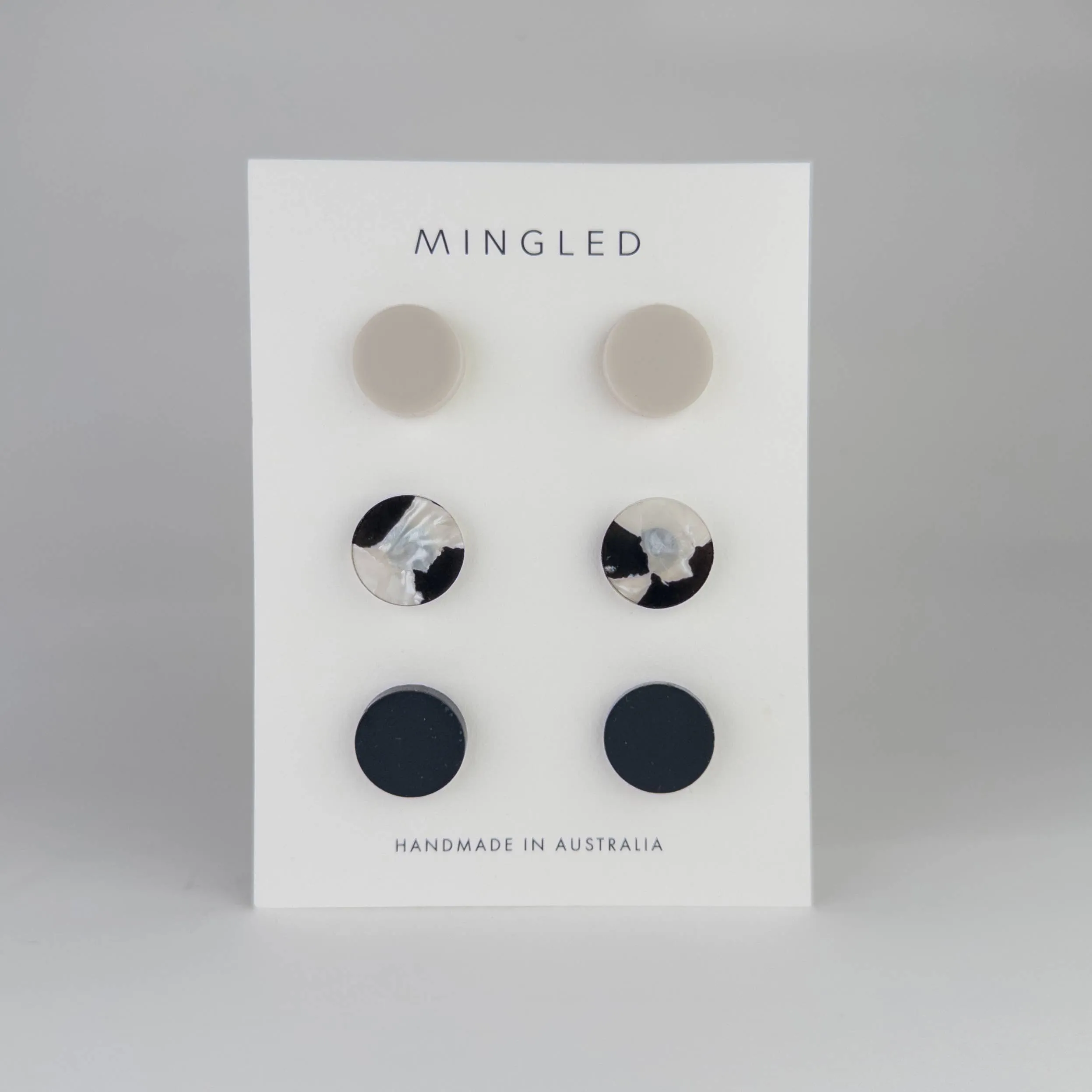 Set of 3 Studs - 15mm round studs trio pack No. 4