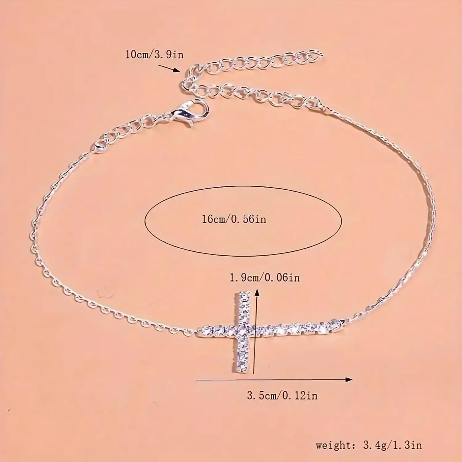 Silver Ankle Bracelets for Women, Adjustable Rhinestone Pendant Tennis Anklet, Butterfly Heart Infinite Diamond Summer Beach Foot Chain Jewelry Gifts