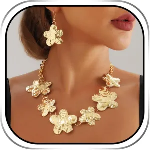 Sixexey African Jewelry Set Chunky Necklace Jewelry Flower Pendant Necklaces Africa Festival Necklace Accessories for Women