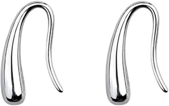 SLUYNZ 925 Sterling Silver Teardrop Earrings Drop for Women Teens Waterdrop Earrings Small Hook Earrings