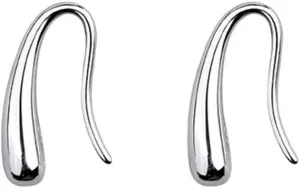 SLUYNZ 925 Sterling Silver Teardrop Earrings Drop for Women Teens Waterdrop Earrings Small Hook Earrings
