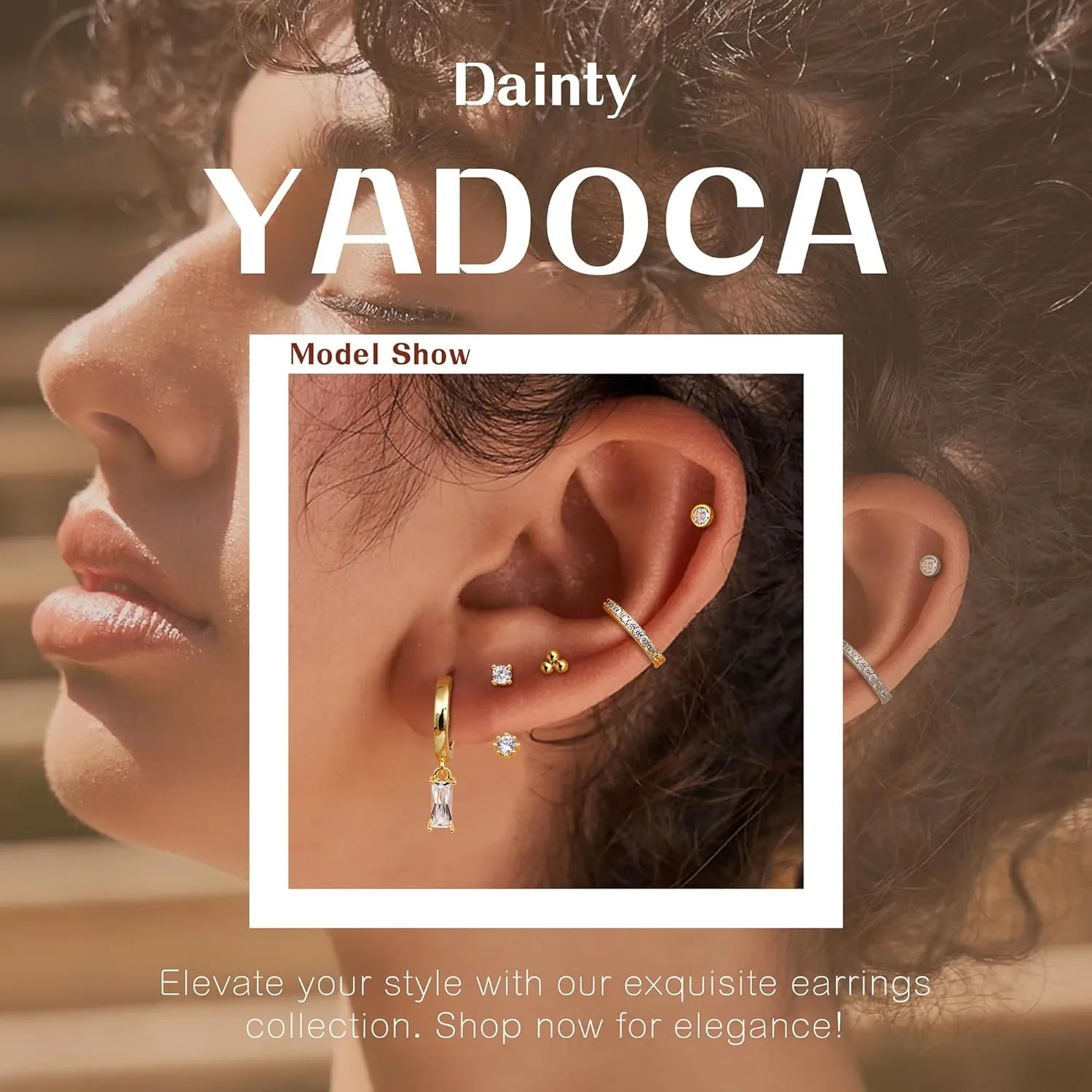 Small Gold Hoop Earrings Set for Women - 14K Gold Plated Hypoallergenic Huggie Hoop Studs Earring Stacks for Sensitive Ears - Cartilage Earring Sets for Multiple Piercing 8 Pairs