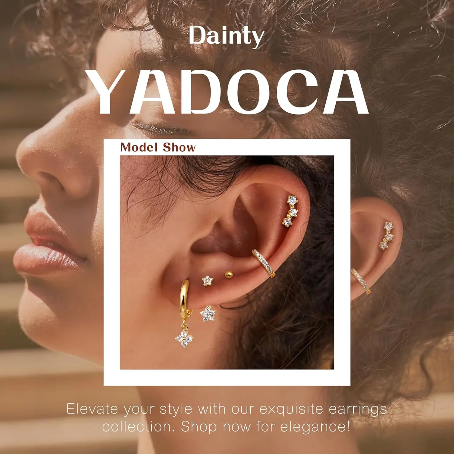 Small Gold Hoop Earrings Set for Women - 14K Gold Plated Hypoallergenic Huggie Hoop Studs Earring Stacks for Sensitive Ears - Cartilage Earring Sets for Multiple Piercing 8 Pairs
