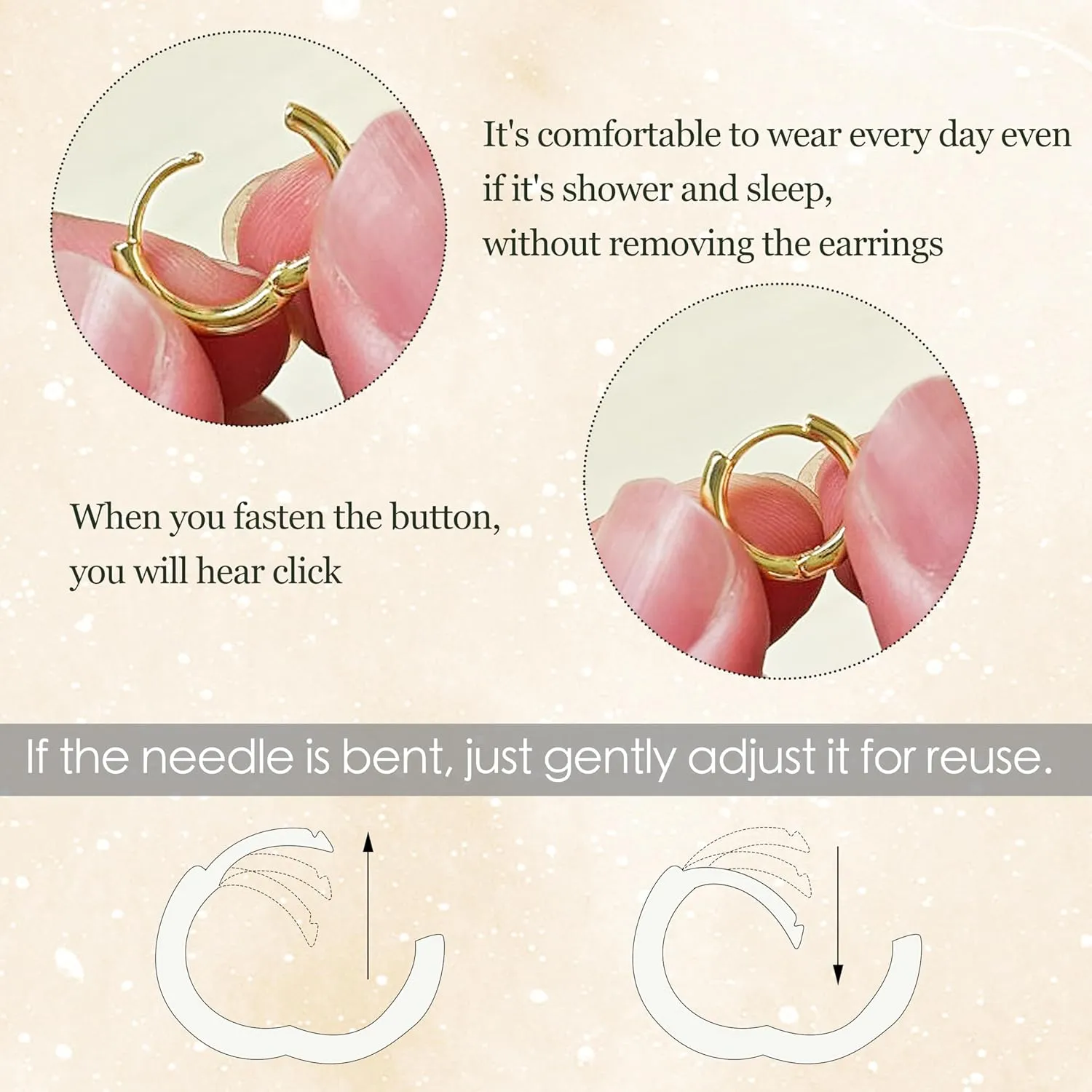 Small Gold Huggie Hoop Earrings Set for Women Men Hypoallergenic 14K Gold Plated Stack Cartilage Earrings, Multiple Piercing Lightweight Mini Thin Cute Dainty Trendy Clip On Jewelry Set Gifts for Women
