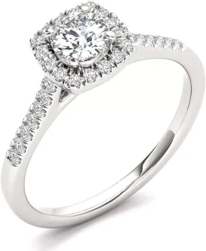 Solid 10K/14K/18K White Gold Engagement Ring for Women 1.5 Carat (ctw) Moissanite Engagement Ring Wedding Ring Jewelry Gifts for Her Personalized Any Name