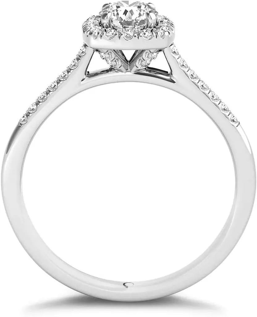 Solid 10K/14K/18K White Gold Engagement Ring for Women 1.5 Carat (ctw) Moissanite Engagement Ring Wedding Ring Jewelry Gifts for Her Personalized Any Name