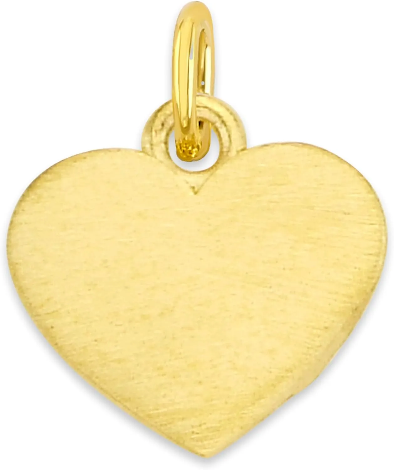 Solid Gold Heart Microcharm in 10k or 14k, Dainty Cute Love Charm Symbol with Clasp