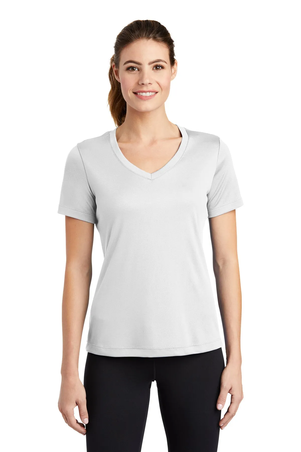 Sport-Tek Ladies PosiCharge Competitor Custom V-Neck Tee's, White