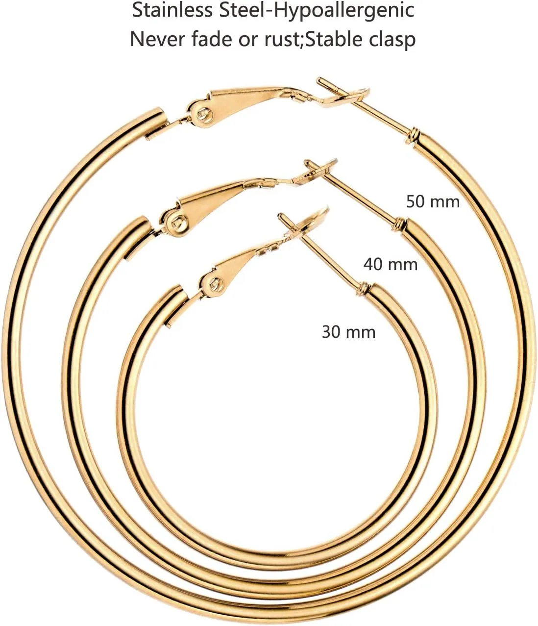 Stainless Steel Gold/Silver Plated Hoop Earrings for Women, Hypoallergenic 14k Gold Hoops Huggie Earrings Lightweight Cartilage Small CZ Ball Flatback Studs Earring Pack for Multiple Piercing
