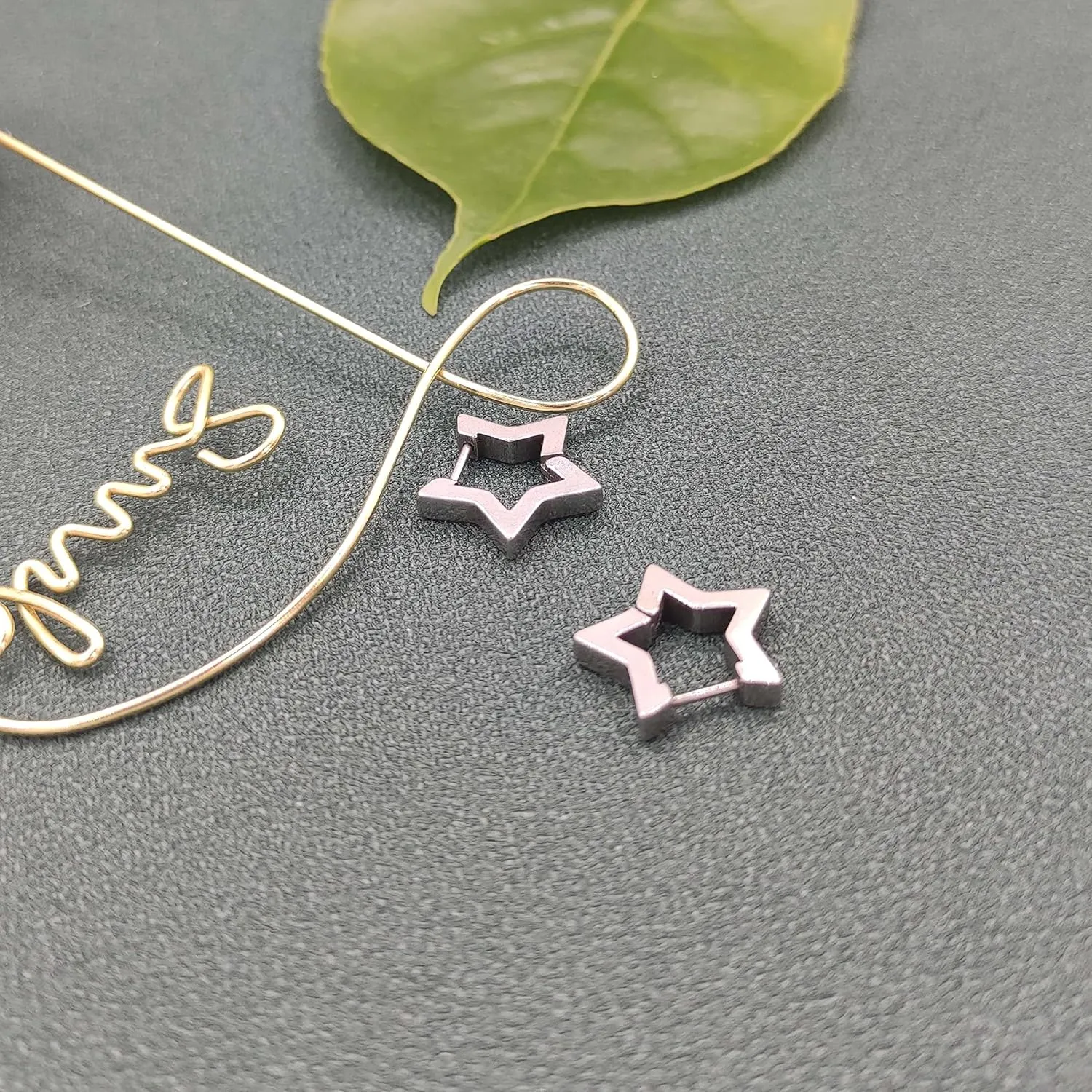 Star Earrings Hypoallergenic 14K Gold Plated Hoop Earrings for Women Esthetic Earrings Cool Earrings Cartilage Party Statement Earrings Jewelry Gifts for Her