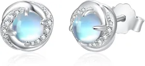 Star/Planet/Panda/Whale/Heart Earrings for Women 925 Sterling Silver Star Earrings with Moonstone/Birthstone/Opal Star Jewelry Gifts for Women