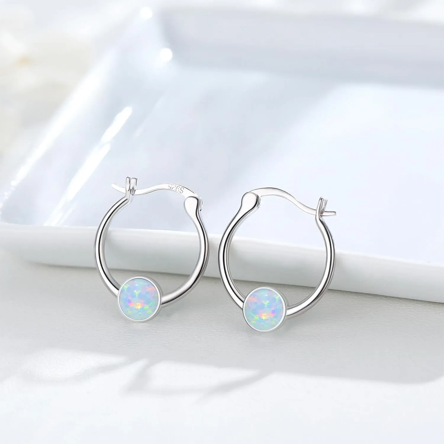 Sterling Silver Small Hoop Earrings Hypoallergenic Lightweight Women's Hoop Earrings Mothers Day Gifts Jewelry for Women