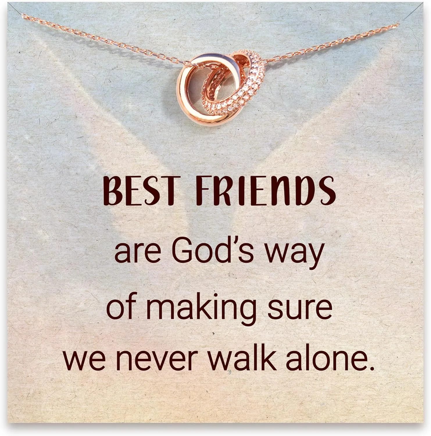 STORYJEWELLERY Rose Gold Necklaces for Women, Gifts for Women, Birthday Gifts for Mom Daughter Sister and Friends, Friendship Necklace, Womens Jewelry