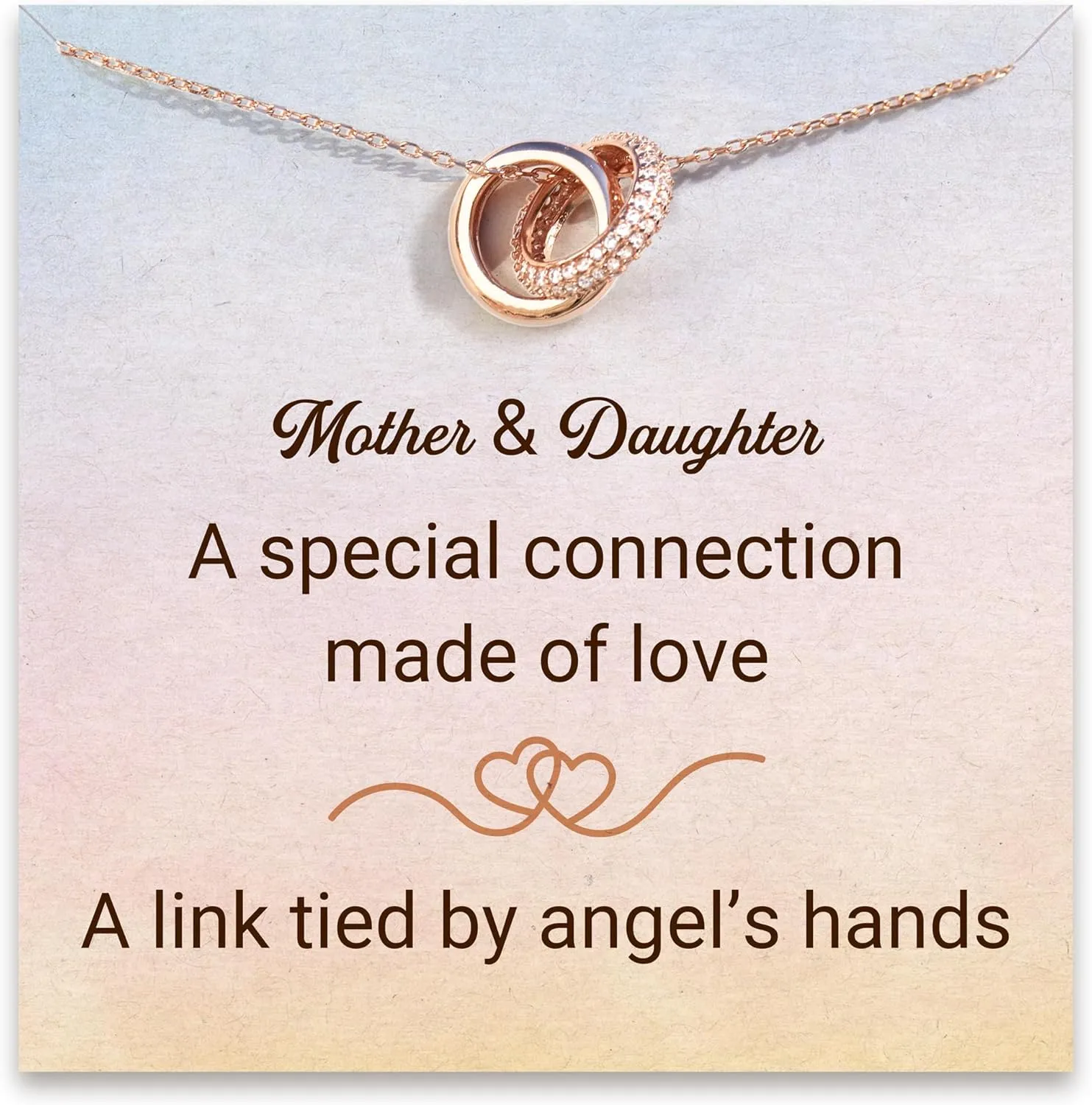 STORYJEWELLERY Rose Gold Necklaces for Women, Gifts for Women, Birthday Gifts for Mom Daughter Sister and Friends, Friendship Necklace, Womens Jewelry
