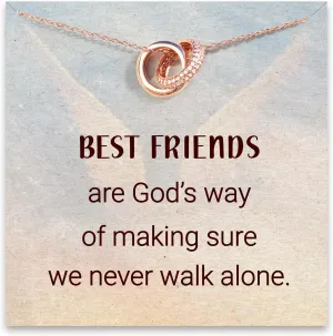 STORYJEWELLERY Rose Gold Necklaces for Women, Gifts for Women, Birthday Gifts for Mom Daughter Sister and Friends, Friendship Necklace, Womens Jewelry