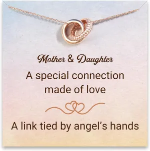 STORYJEWELLERY Rose Gold Necklaces for Women, Gifts for Women, Birthday Gifts for Mom Daughter Sister and Friends, Friendship Necklace, Womens Jewelry