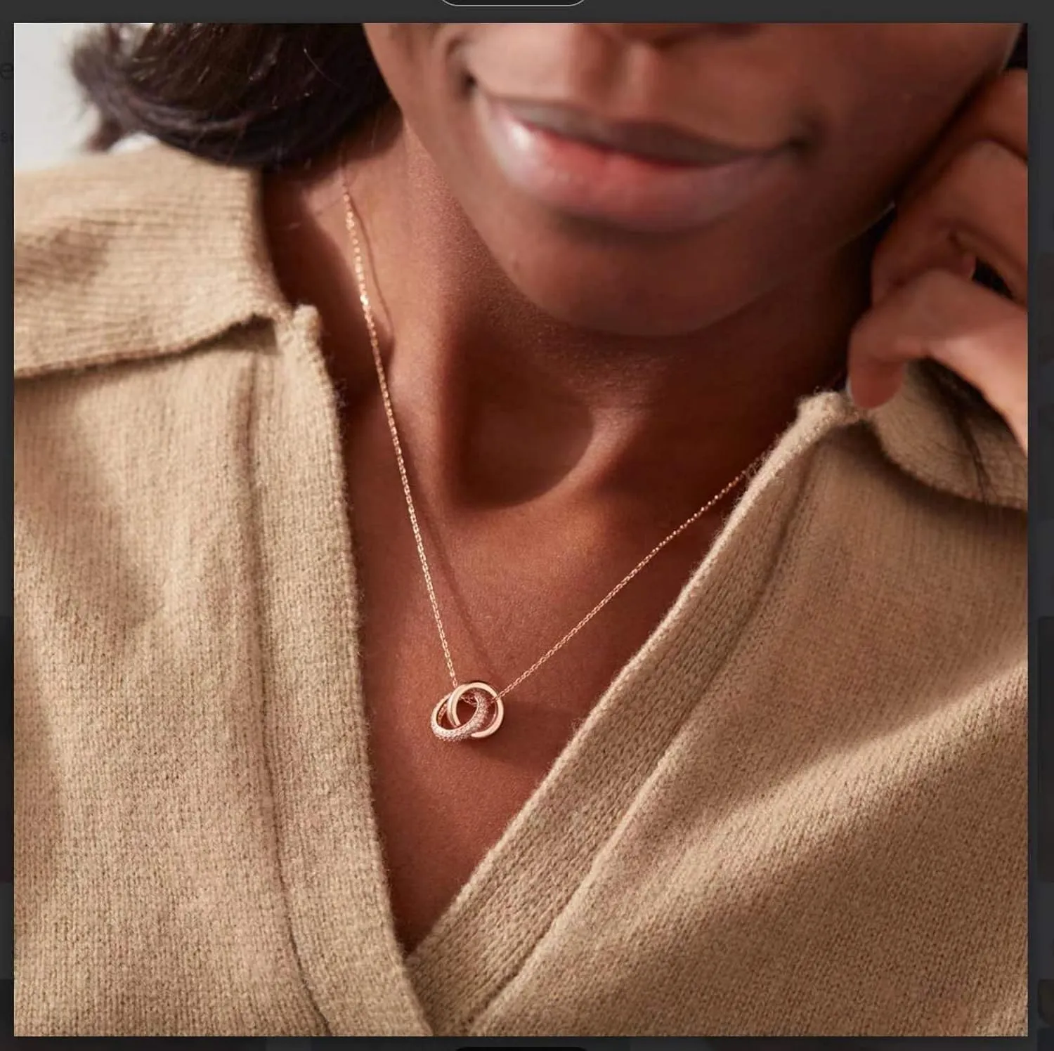 STORYJEWELLERY Rose Gold Necklaces for Women, Gifts for Women, Birthday Gifts for Mom Daughter Sister and Friends, Friendship Necklace, Womens Jewelry