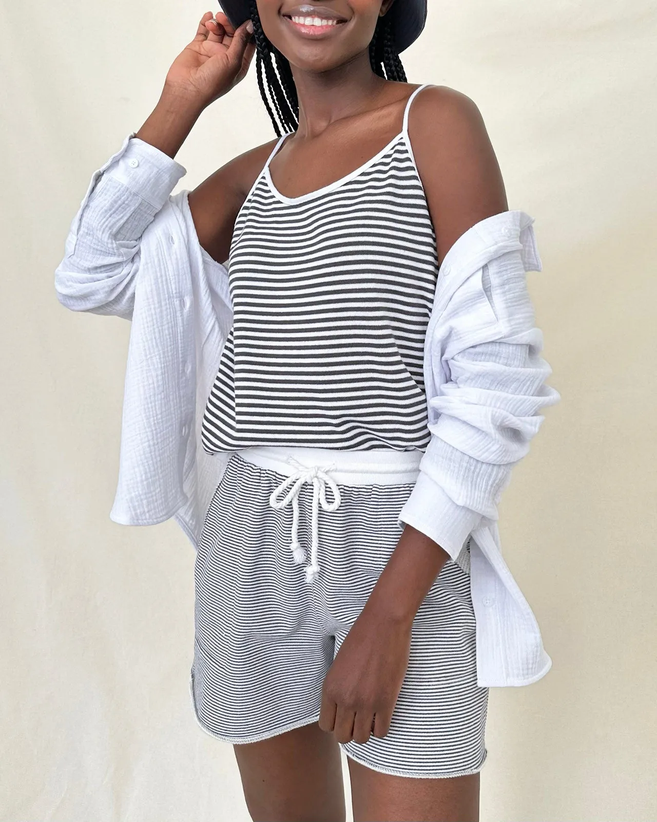 Stripe Beach Sweater Tank