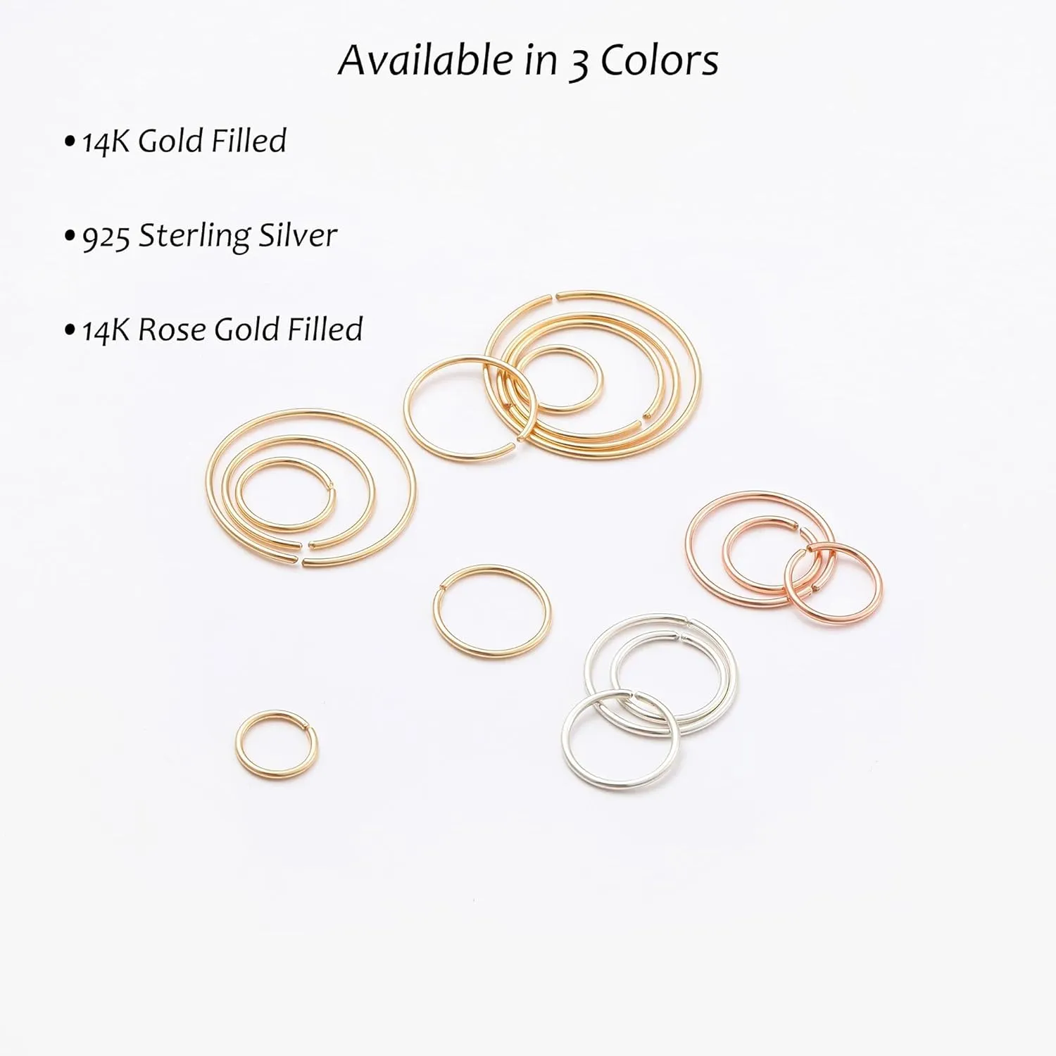 Super Tiny Small Hoop Earrings for Women/Men, Thin Piercing Hoop Ring for Tragus (1 Pair 5mm,20g,14K Gold Filled)