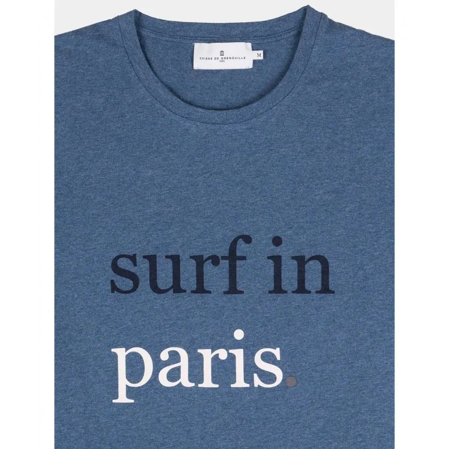 Surf in Paris Tee (Denim Blue)