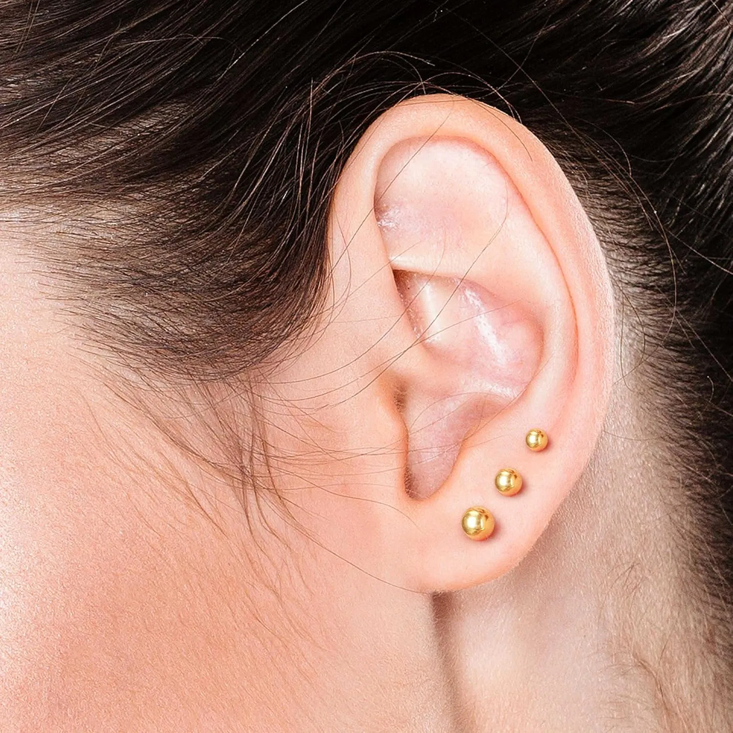 Surgical Steel Earrings Sets for Multiple Piercing Lightweight Small Huggie Hoop Earrings CZ Stud Earrings for Women Trendy Cartilage Hypoallergenic