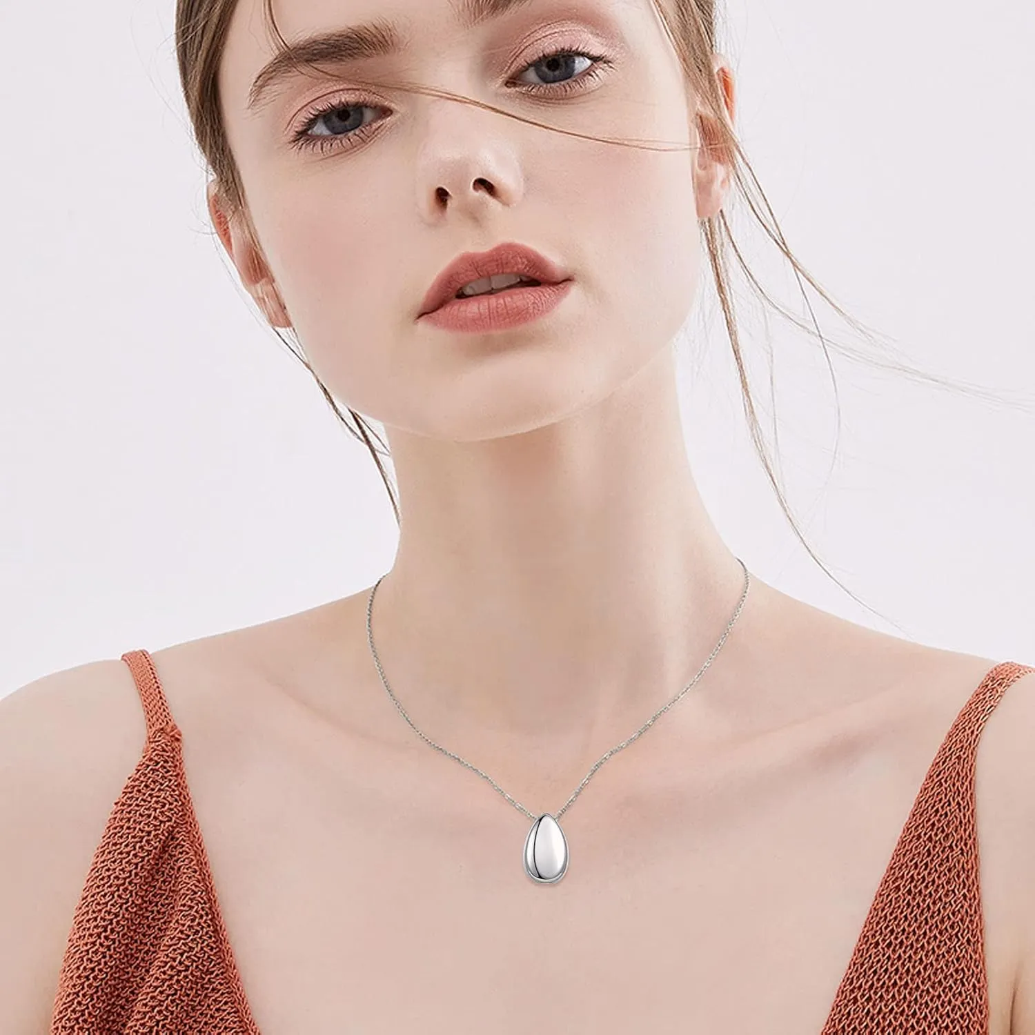 Teardrop Hourglass Urn Necklace for Ashes for Women Sterling Silver Cremation Jewelry Memorial Keepsake Urns Pendant Necklace for Urn Necklaces Ashes