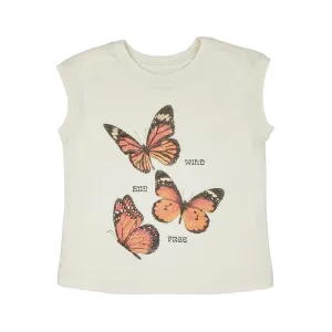 TIN Girls Boxy Tee Butterfly Graphic