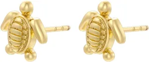 Tiny Turtle Stud Earrings Sea Turtles Cartilage Stud Earrings Small Minimalist Ocean Animal Pierced Earrings Dainty Ear Jewelry for Women