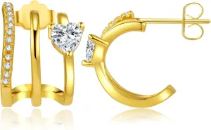 ToHeart Gold Stud earrings Women Hypoallergenic