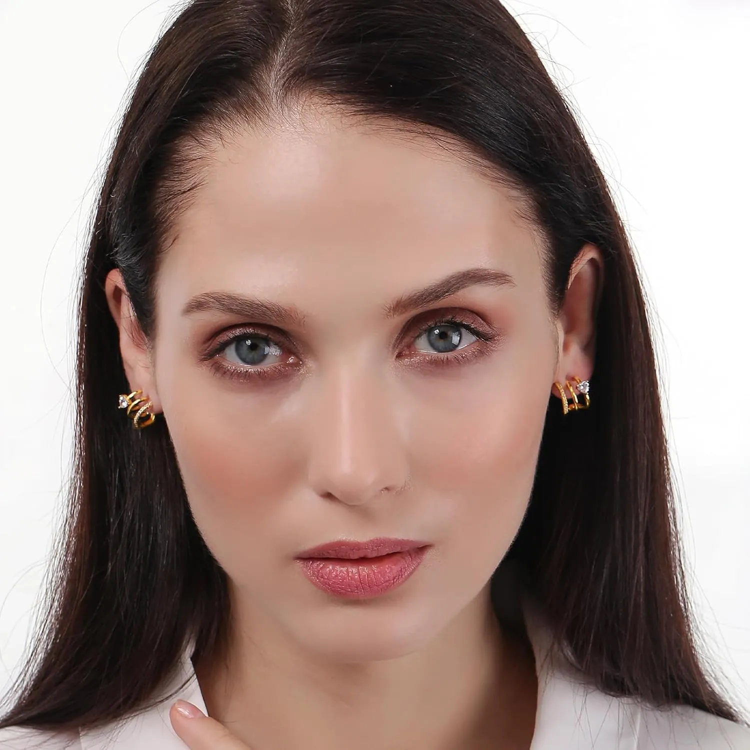 ToHeart Gold Stud earrings Women Hypoallergenic