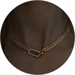 Twisted Gold Necklace Knot Dainty Pendant Necklaces Snake Bone Chain Cuba necklace Gold for Women