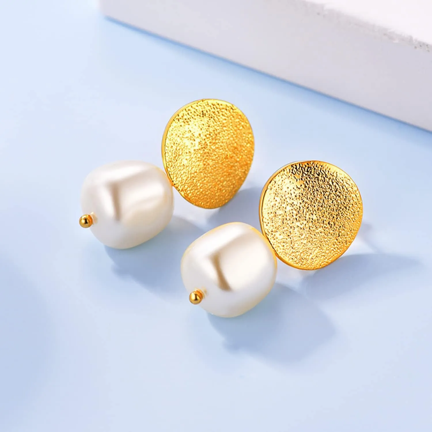 U7 Cat Stud Earrings Silver/Black/Silver/Gold Color,Birthstone Kitten Earrings, BarFaux Pearl Earrings Set, Women Teen Girls Gift